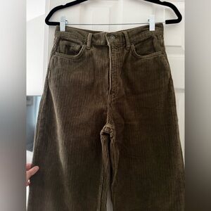 Cary High Rise Slouchy Wide Leg Corduroy Pants